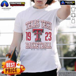 Premium Texas Tech Red Raiders basketball T-shirt featuring vibrant team colors and logo, perfect for fans and athletes.