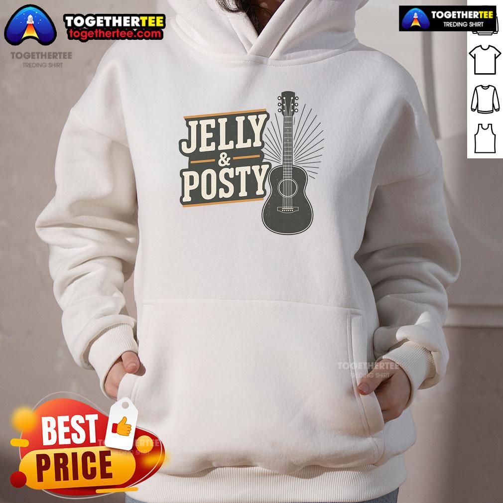 Stylish Pretty Jelly Posty Guitar Music Hoodie featuring vibrant colors and a trendy design for music lovers.