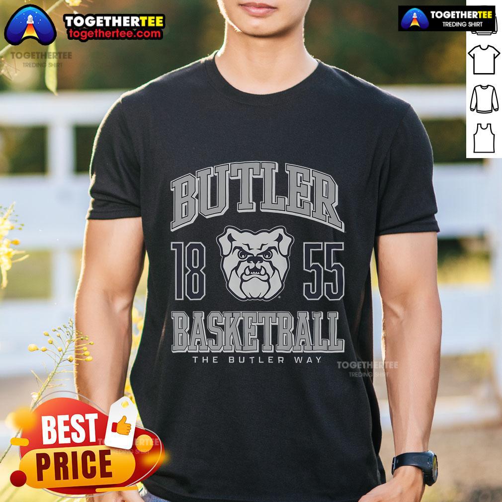 Top Butler Bulldogs basketball T-shirt featuring team colors and logo, perfect for fans and game day attire.