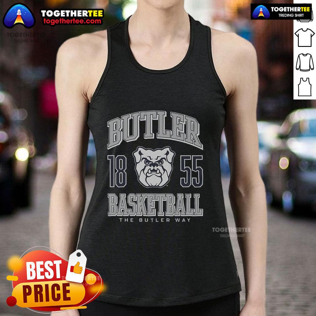 Top Butler Bulldogs basketball tank top featuring team logo and colors, perfect for fans and athletes alike.