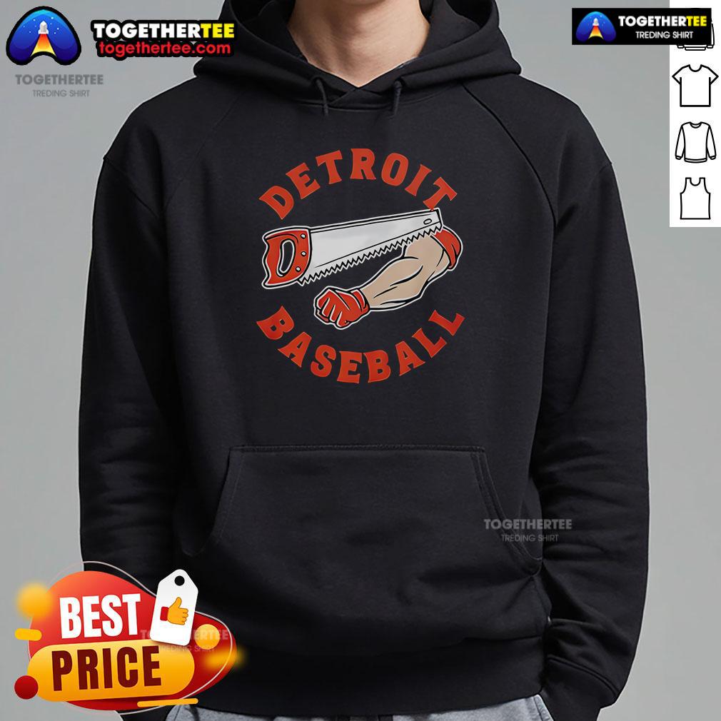 Top Detroit Tigers baseball bone saw hoodie featuring vibrant team colors and logo, perfect for fans.