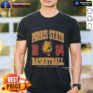 Top Ferris State Bulldogs Basketball T-Shirt featuring team colors and logo, perfect for fans and players alike.