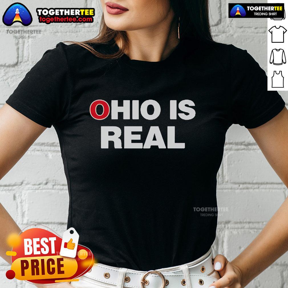Alt Text: Top Hawthorne Heights Ohio Is Real ladies tee featuring a trendy design perfect for music fans and casual wear.