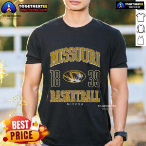Top Missouri Tigers basketball T-shirt featuring team logo and vibrant colors, perfect for fans and supporters.