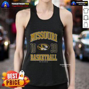 Stylish Top Missouri Tigers basketball tank top featuring team colors and logo, perfect for game day wear.