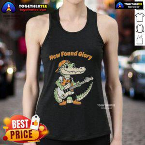 Top New Found Glory Gator Guitar Tank Top featuring vibrant graphics and comfortable fit, perfect for music lovers.