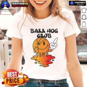 Ladies' Nice Ball Hog Club Basketball Tee featuring a stylish design for basketball enthusiasts.