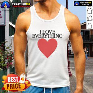Nice I Love Everything Heart Tank Top in vibrant colors, perfect for casual wear and expressing love for life.