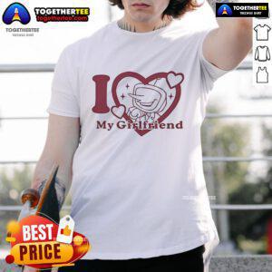 Alt Text: Nice I Love Mr. Tenna My Girlfriend T-Shirt featuring a fun, colorful design celebrating love and relationships.