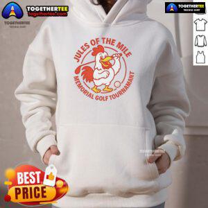 Nice Jules of the Mile Memorial Golf Tournament hoodie featuring vibrant colors and a stylish design for golf enthusiasts.