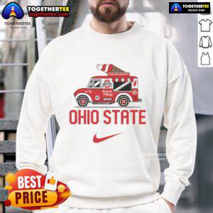 Nice Ohio State Buckeyes ice cream truck sweatshirt showcasing team spirit and comfort for fans.