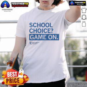 Alt Text: Nice School Choice Game on Iowa City Schools T-Shirt featuring vibrant colors and educational themes.