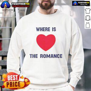 Cozy 'Nice Where Is The Heart' romance sweatshirt in soft fabric, perfect for casual outings and cozy date nights.