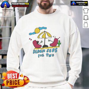 Cozy Nice Yung X Claudette I Beach Beds For Two Bums sweatshirt in a vibrant beach setting, perfect for casual outings.