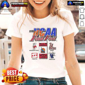 Official 1996 NCAA Final Four logo on a stylish ladies tee, perfect for basketball fans and retro sports apparel lovers.