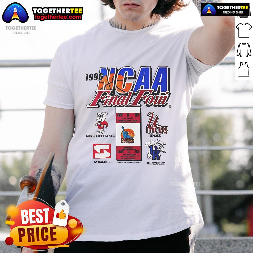 Official 1996 NCAA Final Four logo T-shirt featuring vibrant graphics and iconic design for basketball fans.