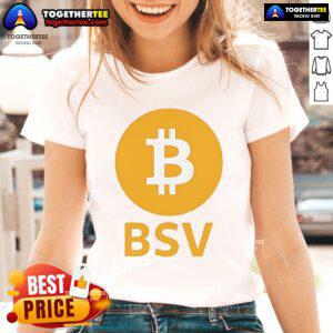 Official BSV Bitcoin Ladies Tee in stylish design, perfect for cryptocurrency enthusiasts and casual wear.