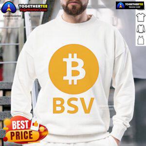 Official BSV Bitcoin sweatshirt featuring a stylish design, perfect for crypto enthusiasts and casual wear.