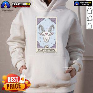 Stylish Official Capricorn Card Hoodie featuring zodiac design, perfect for astrology lovers and cozy fashion enthusiasts.