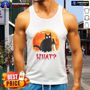 Funny tank top featuring an official cat design, perfect for cat lovers and casual wear enthusiasts.