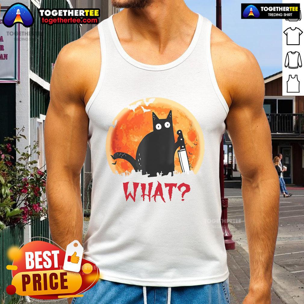 Funny tank top featuring an official cat design, perfect for cat lovers and casual wear enthusiasts.