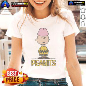Official Charlie Brown Peanuts Ladies Tee featuring playful graphic design and vibrant colors, perfect for fans of the classic comic.