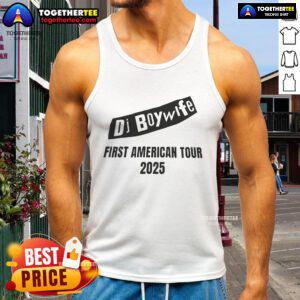 Official DJ Boy Wife wearing a stylish tank top during her first American tour in 2025, showcasing vibrant concert vibes.