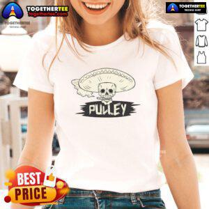 Alt Text: Official Death Sombrero Pulley Ladies Tee featuring a stylish design perfect for casual wear.