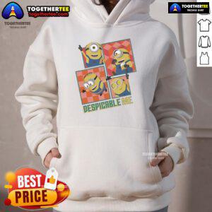 Official Despicable Me 4 Minions Hoodie featuring vibrant designs and comfortable fit for fans of the animated movie.