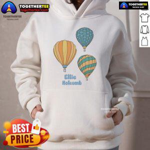 Official Ellie Holcomb hot air balloon hoodie featuring vibrant colors and a cozy design, perfect for fans and outdoor lovers.