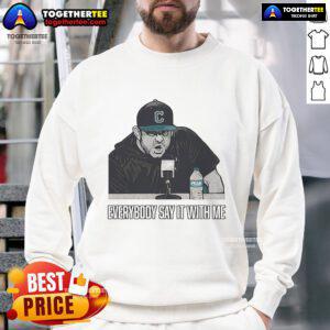 Official Everybody Say It With Me Coastal Carolina Baseball Sweatshirt in teal, featuring the team logo and stylish design.