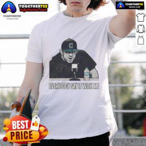 Official Everybody Say It With Me Coastal Carolina Baseball T-Shirt featuring vibrant team colors and logo design.