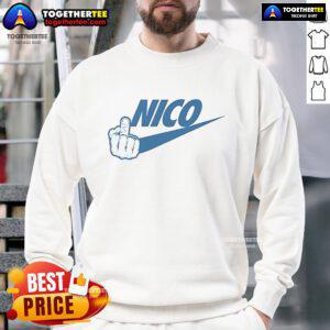 Official Fck Nico Dallas Mavericks Sweatshirt featuring bold graphics and vibrant team colors for fans and supporters.