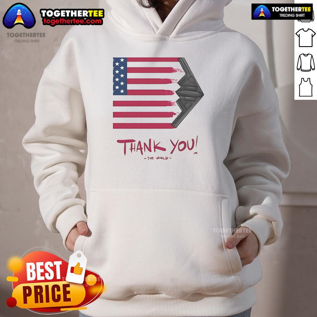 Official Gunther Eagleman Thank You Flag USA hoodie featuring patriotic design and vibrant colors.