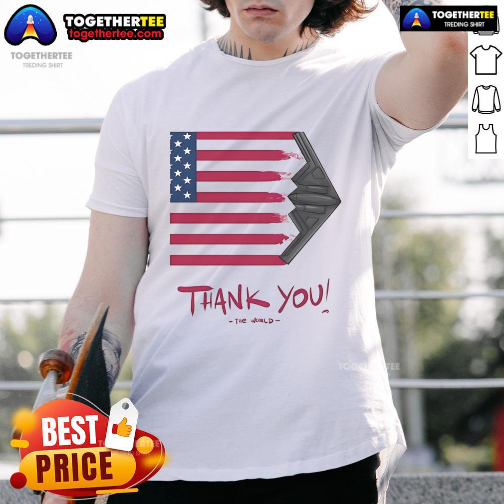 Alt Text: Official Gunther Eagleman Thank You Flag USA T-Shirt featuring patriotic design and vibrant colors for proud Americans.