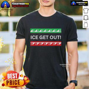 Official Ice Get Out Resistance T-Shirt featuring bold graphics and a comfortable fit, perfect for activism and casual wear.