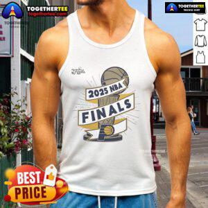 Official Indiana Pacers 2025 NBA Finals Clutch Tank Top featuring team colors and logo, perfect for fans and summer wear.