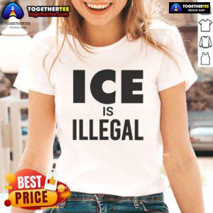 Official LFK HQ Ice Is Illegal Ladies Tee featuring a stylish design, perfect for fans of unique ice-themed apparel.