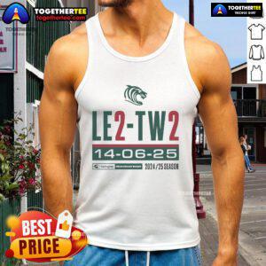 Official Leicester Tigers LE2 TW2 2025 tank top featuring vibrant team colors and logo, perfect for fans and casual wear.