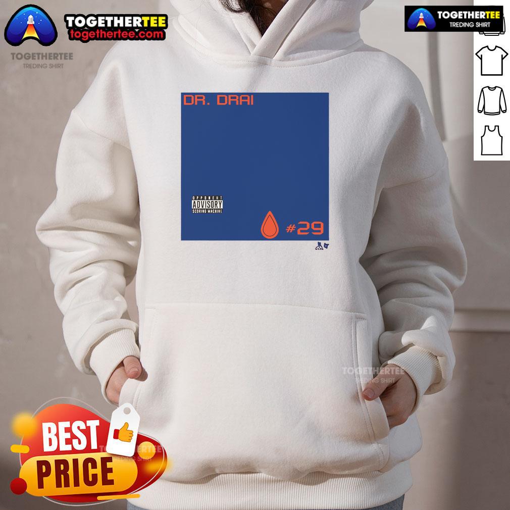 Official Leon Draisaitl Dr. Drai hoodie featuring a stylish design, perfect for fans of the Edmonton Oilers star.