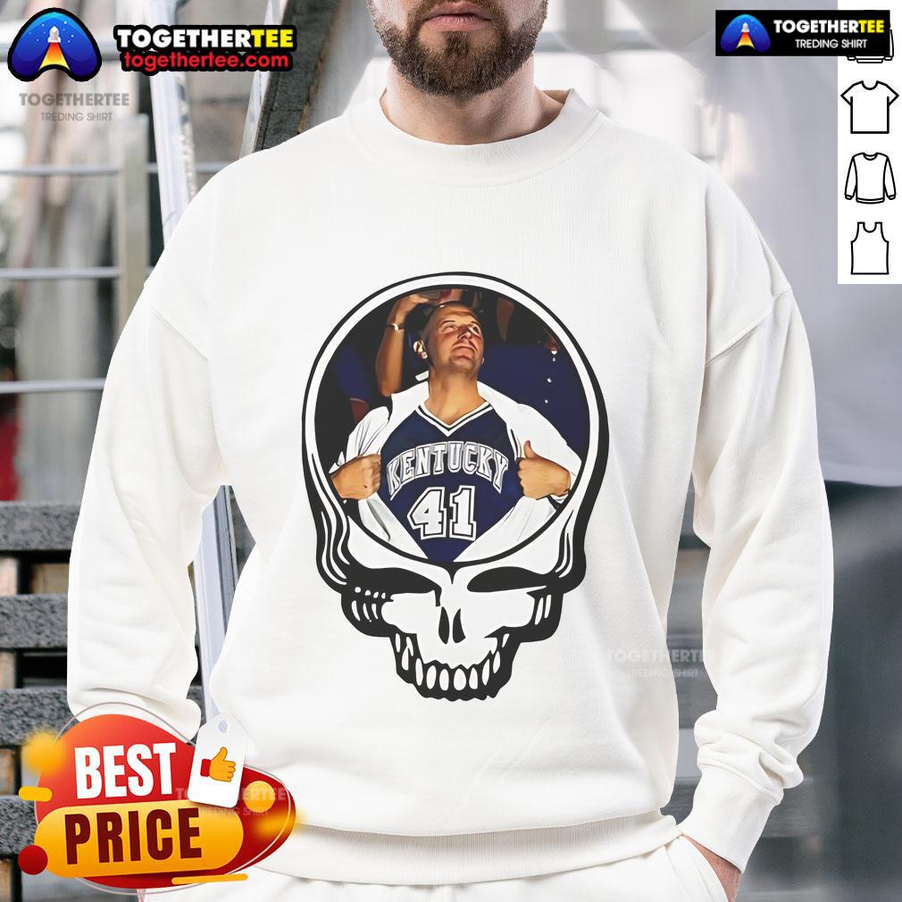 Official Mark Pope Grateful Dead logo sweatshirt featuring vibrant graphics and a comfortable fit for fans.