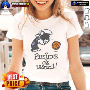 Official Market Studios Business As Usual Ladies Tee in stylish design, perfect for casual wear and everyday comfort.