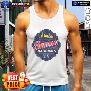 Official Milwaukee Wisconsin Summer Nationals 2025 logo tank top featuring a vibrant design for summer events.