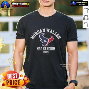 Official Morgan Wallen NRG Stadium 2025 T-Shirt featuring a stylish design for fans of the country music star.