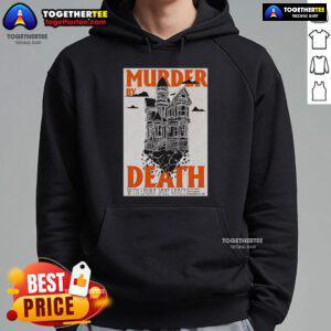 Alt Text: Official Murder By Death concert poster for July 19, 2025, at First Avenue, Minneapolis, featuring hoodie design.
