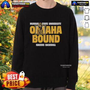 Official Murray State Omaha Bound Sweatshirt in navy blue, featuring the university logo and cozy design for fans.