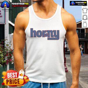 Official New York Giants Horny Tank Top featuring bold team logo and vibrant colors, perfect for game day wear.