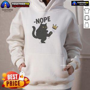 Official No Kings In America Black Cat Hoodie featuring a stylish design for casual streetwear enthusiasts.