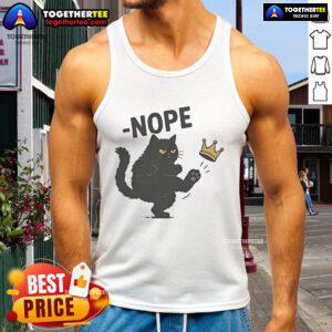 Official No Kings In America Black Cat Tank Top featuring a stylish black cat graphic on a comfortable tank.