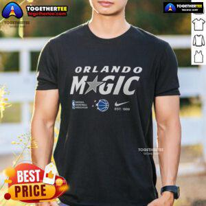 Official Orlando Magic NBA T-Shirt featuring team logo and colors, perfect for fans of the Orlando Magic basketball team.